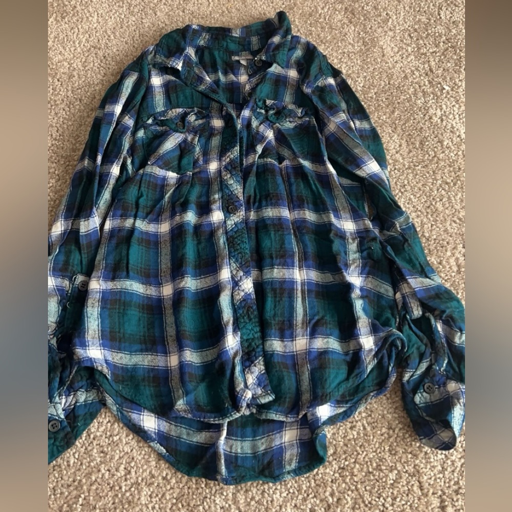 Green and Blue Button Down